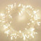 100 LED Warm White Indoor and Outdoor use Christmas String, Battery Powered Fairy Lights- Approx 8m/26ft Lit Length Clear Cable