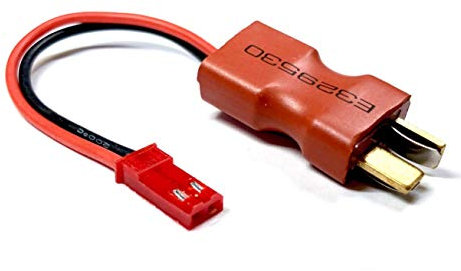 VUNIVERSUM 1 Stück Premium Adapter T-Dean Stecker Male auf Buchse Female 2Pin mit JST BEC Stromversorgung für Lipo Akku Battery Hochstrom Adapterkabel Modellbau