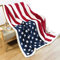 Ukeler Überwurfdecke mit US-Flagge, patriotische Sherpa-Überwurfdecke, 127 x 152 cm, amerikanische Nationalflagge, Fleecedecke für Bett/Couch/Sofa/Büro/Camping, USA-Militär-Veteran, Geschenk zum 4