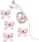 SenseAGE Lot de 5 organiseurs de cordons, range-cordons avec nœud, support USB, gestion des câbles en cuir, sangles de câble, enrouleur d'écouteurs, sangles de rangement pour appareils électroniques