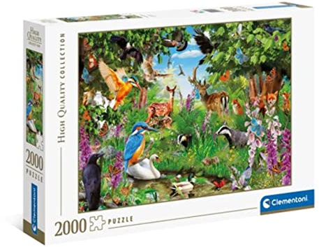 Clementoni 32566 Phantastischer Wald – Puzzle 2000 Teile, Geschicklichkeitsspiel für die ganze Familie, Erwachsenenpuzzle ab 9 Jahren, buntes Legespiel