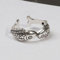 HCMA 925 Sterling Silber Vintage Fashion Kissing Fish Opening Ringe Für Frauen Hipster Ring Thai Silber Schmuck
