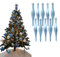 Simply Products 10 Droplet Baubles - Great Christmas Tree Decoration, Matte & Glitter Icicle Baubles (Ice Blue Glitter & Matte)