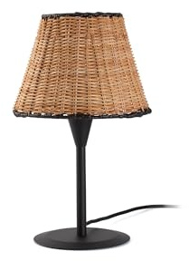Faro Barcelona 64317-71 - SUMBA S Mini-Tischleuchte schwarz/rattan