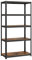 SONGMICS Standregal, 2er Set, Bücherregal, Lagerregal, 5 Ablagen, Küchenregal, Regal, 50 x 100 x 200 cm, bis 600 kg belastbar, verstellbare Ablagen, Industrie-Design, vintagebraun-schwarz GLR050B12