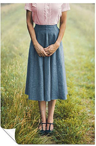 Panther Print Fine Art Prints Poster Shy Woman in Pink & Blue im Vintage-Stil, ungerahmt, Bilder für Wände, Schlafzimmer, Wohnzimmer und Badezimmer, 91 x 61 cm