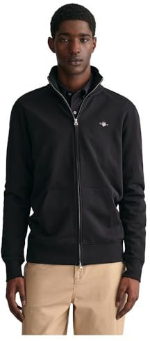 Gant Herren Reg Shield Full Zip Sweatshirt, Schwarz, 4XL EU