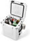 GYMAX Nevera Portátil de 31 l con Asa, con 3 Soportes para Bebidas y 2 Abridores, Congelador con Regla de Pescado, Tabla de Cortar y Cesta, para Camping, Picnic, Pesca, Fiesta, Color Blanco