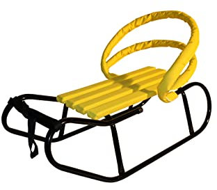 Sweety Toys 3990 Kinder Schlitten 75 cm mit Rückenlehne geeignet für Kleinkinder