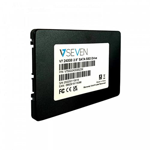 V7 V7SSD240GBS25E SSD 240GB 2.5 Bulk PK 7mm INT 3D TLC SATA, Aluminium