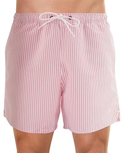 Eminence - Short de Bain pour Homme en Fibres Recyclées - Coupe Ajustée et Confortable - Poches Côtés - Séchage Rapide, Protection contre les UV - Rose, XXL