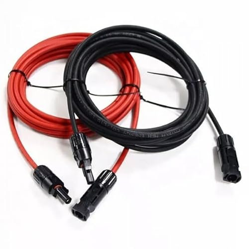 Verlängerungskabel für Solarmodule 4 mm² 3 m beidseitig Solarstecker Solarkabel rot/schwarz PV Kabel inkl. Stecker