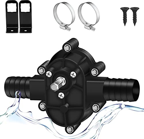 Mini pompa per trapano elettrico portatile Pompa per acqua alimentata a mano Pompa per acqua manuale,Pompe di trasferimento autoadescanti a mano per olio fluido diesel