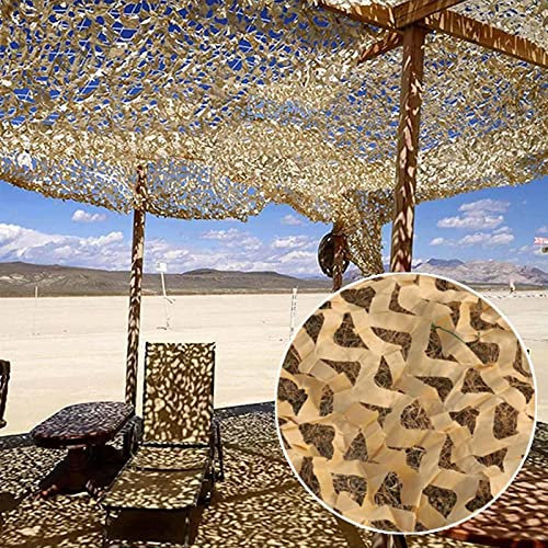 Verstärktes Tarnnetz,Sonnensegel,210d Oxford Tuch Camouflage Netz,Tarnung Netz Für Militär Camping Jagd Bundeswehr Dekorative Autoabdeckung,Sonnenschutz Tarnnetz Sichtschutz,Yellow-4x8m(13.1*26.2ft)