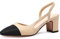 MIRAAZZURRA - Scarpe da donna décolleté con cinturino, chiuse, punta rotonda, tacco a blocco, bicolore, casual, scarpe adatte per l’ufficio, beige, 42 EU