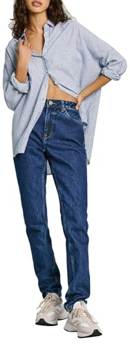 Pepe Jeans Damen Tapered Hw Pl204591 Jeans, Blau (Denim-cu0), 28 W/30 L