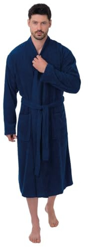 Unisex Damen Herren leichter Bademantel wewofashion by Otto Werner 3049 Marine Gr. 60