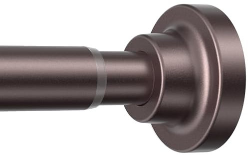 AIZESI Shower Curtain Pole 36-63 Inch, 1 Inch Diameter Brass Shower Curtain Rod Adjustable Curtain Rod Non-Drilling, Non-Slip Spring Tension Rod, Anti-Rust