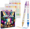 FINGERTIP STORY Acrylic Paint Pens Paint Markers, Brush & Fine Tips Rock Painting Pens Glass Pens Painting on Walls Stone Wood Ceramic Ideal for Christmas Easter Egg Pumpkin Markers (48（24） colors)