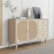 Sideboard Wohnzimmer Kommode Stehschrank Aufbewahrung Sideboard TV-Tisch mit Türen und Schubladen Sideboard mit großem Stauraum Offwhite Creme Breite 120 cm