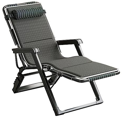 Wrobelax Klappbare Sonnenliege, tragbar, Garten-Sonnenliege, Relaxsessel, 5-fach verstellbar, Stahlrahmen, Outdoor-Lounge-Sessel für Strand, Terrasse, Pool, Rasen