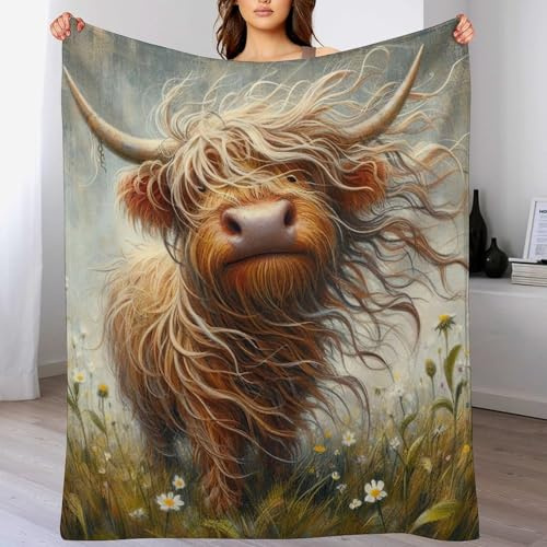 Süße Kuh Decke Decke Dicke Kuscheldecke Mit 3D Muster Fleece Warm & Weich Flauschige Flannel Decke, Vier Jahreszeiten Bett Sofadecke（180×200cm）
