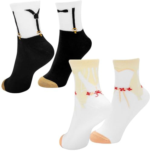 GRUSS & CO Zaubersocken-Set mit Motiv für Hochzeit | Sockenset mit 1 Paar Damensocken und 1 Paar Herrensocken | lustiges Hochzeitsgeschenk
