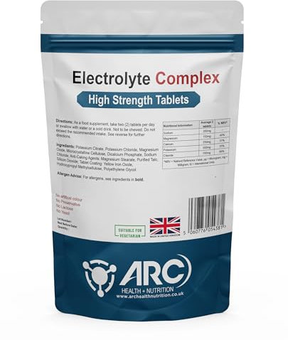 Electrolytes Tablets - 120 Vegan Tablets with Sodium, Magnesium, Chloride, Calcium & Potassium - Hydration Tablet for Fasting & Keto - Electrolytes Powder Alternative for Energy & Electrolyte Balance