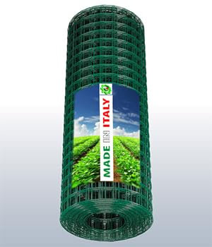 Rotolo Rete Metallica Zincata Plastificata 25 m, per Recinzioni da Giardino e Cortili (altezza 150 cm)