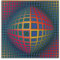 QINGYUAN Poster mit Victor Vasarely Vega Nor 1969, Kunstdruck auf Leinwand, Wandkunst, moderne Wohnkunstwerke, 50 x 50 cm