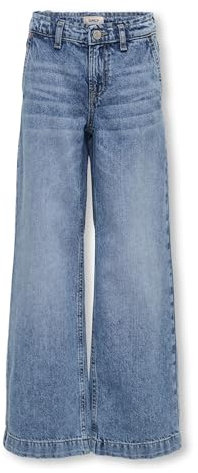 KIDS ONLY Femme Kogcomet Wide Leg DNM Mat085 Noos Jean À Jambes Larges, Denim Bleu Médium, 128 EU