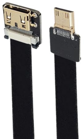 innov8 Mini HDMI Male to Mini HDMI Female Flat FPV Video Extension Cable | 0.5m