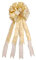 Weihnachtsbaumspitze, große Spitze, Schleife mit Streamer-Drahtkante für Weihnachtsdekoration Organizer Bett Kopfteil (Beige, One Size)
