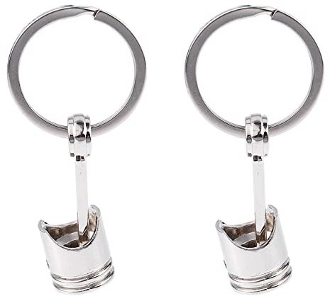 SRMAN 2X Auto Motor Kolben SchlÜSselanhäNger SchlÜSselanhäNger SchlÜSselanhäNger Silber