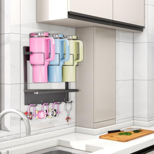 Water Bottle Organizer for Stanley, 3 Slots Water Bottle Rack, Kitchen Organizers & Storage Accessories for Kitchen Cabinet