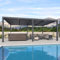 PURPLE LEAF Pergola Bioclimatique 7,39 x 3,68 m Pergola Aluminium Lames Orientables Superficie 27,19 m² Tonnelle de Jardin Exterieur Belvédères pour Patio Terrasse Exterieur, Gris