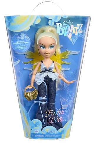 Bratz Fashion Pixiez Cloe - Muñeca de Fantasía Coleccionable con Moda y Accesorios Reales, Las Alas se Transforman en un Anillo