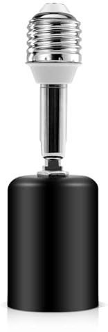 E27 Portalampada extension, E27 Prolunga per presa lampada, Estensione della lampadina, Adattatore per portalampada, 1pcs (Nero)