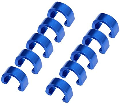 KICHOUSE 10stücke C-förmige Schnalle Aus Aluminiumlegierung Blau Für Fahrradschläuche Und Leitungen Leicht Und Wiederverwendbar Passend Für MTB Und Rennrad