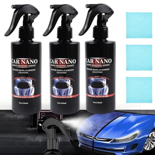 250 ml Nano Spray Auto, Spray Protettivo, Sp ray Rimozione Graffi Per Auto, Nano Sp ray Per Au to Con Rivestimento Rapido Protezione, 3pcs