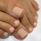 SXVME Nude Press on Toes Nails Short Square, Solid Color Fake Toe Nails Glue on, Toe Press on Nails for Women, Summer Glossy Gel ToeNails Acrylic for Decoration 24 Pcs