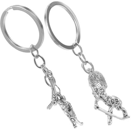 OATIPHO 2stücke Eishockey Schlüsselanhänger Aus Robustem Metall Detailreich Gestaltete Hockey-sport Anhänger Einzigartiges Feldhockey Design Für Rucksäcke Sporttaschen Und Teamgeschenke