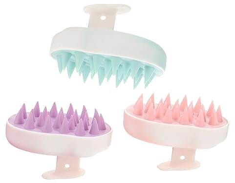 Beaupretty 3stücke Kopfhautmassagegerät Für Haarwäsche Tragbare Shampoo-bürste Zur Entfernt Öl Und Schmutz Geeignet Für Männer Und Frauen Nass Und Trockenanwendung
