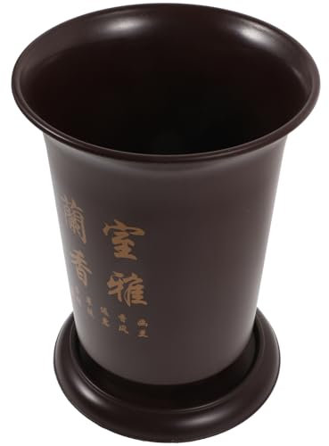 Abaodam Maceta de cerámica para orquídeas Flor Maceta de Barro Maceta de jardín Maceta de orquídea con platillo Bandeja de macetas Maceta para Plantas de Interior el plastico Dark Brown