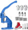 Victool Juego de alicates profesionales con 1500 ojales (diámetro interior de 6 mm, 10 mm, 12 mm) y 3 matrices, prensa de ojales, prensa de remaches, prensa de presión, juego de prensa de mano, juego