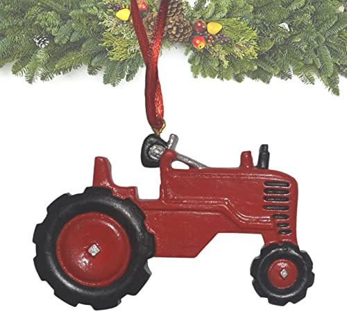 Renchey Traktor Weihnachtsschmuck, Hängbarer Weihnachtsbaum Anhänger Aus Resin, Rustikale Deko Für Büro Hotel Zuhause Garten Wohnung Bauernhof