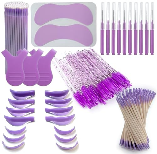 Wimpern-Lifting-Zubehör-Set 279-teilig Silikonpads Y-Kämme Augenpads | Silikonpads in 7 Größen, inkl. Mikroapplikatoren & Mascara-Stäbe, ideal für Profis, Studios & Zuhause.