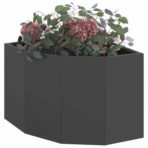 vidaXL Eckpflanzer Schwarz 45 x 45 x 35 cm Stahl