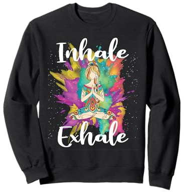 Damen Inhale Exhale - Meditation Yoga Namaste Zen Sweatshirt