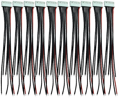 Boladge 10 Stücke 6S 7Pins Batterie BalancerKabel Ladegerät Silikon Kabel JST-XH Stecker Adapter für RC Lipo Batterie(6S)